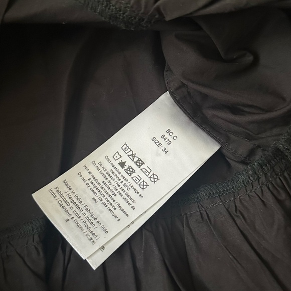 NWT💕 GANNI Cotton Poplin Tie String Peplum Blouse Top - SZ 34 (XS) - Picture 5 of 7